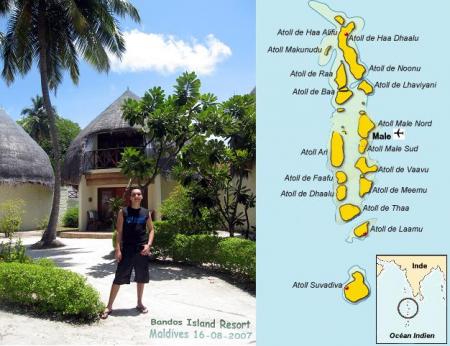 Les îles Maldives constitué de 1 196 îles